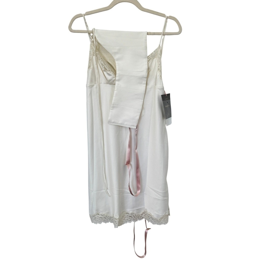 House of CB Soraya Ivory Lace Up Corset Bridal Satin Slip Mini Dress NWT - L/L+ - Picture 4 of 8